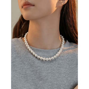 Collier de perles pour femme WENCHI, nouveau modèle populaire 2025, 10 mm, à superposer, avec chaîne de 40+5 cm - Product Image 6
