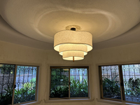 Lustre antique français pour plafond haut, luminaires pour salle à manger, chambre vintage, lampes suspendues créatives japonaises Wabi Sabi en tissu