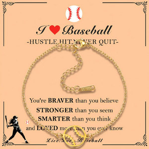 Bracelet personnalisé <span class=keywords><strong>de</strong></span> luxe en acier inoxydable 316l plaqué or 14k 18k, anti-ternissement, pour femmes, volleyball, basketball, football, baseball - Product Image 3