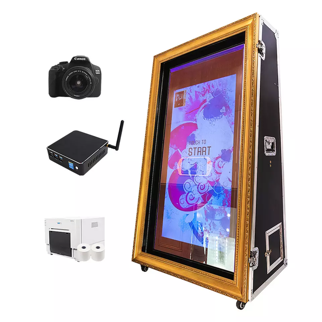 Magic Photo Mirror Booth With Camera Printer Software Touch Screen Mirror Photo Booth for Party