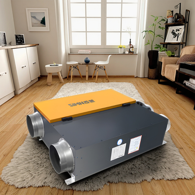 High Efficiency HRV Air Purifier Heat Recovery Ventilation Ceiling Mounted ERV Energy Recovery Ventilation HVAC System