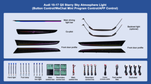 Penjualan laris lampu atmosfer cahaya suasana untuk Audi Q5 A4 2010-2018 Aksesori Interior mobil pencahayaan dinamis suasana - Product Image 4