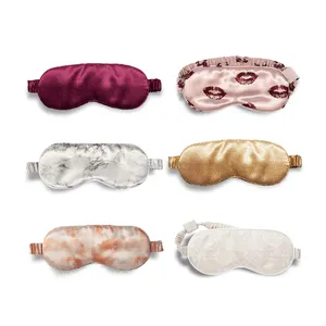 Máscara de dormir luxuosa 100% pura seda amoreira máscaras de seda para dormir com efeito de escurecimento