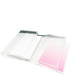 Custom Logo Acrylic Lash <b>Box</b> Eyelash Extension Tile Palette Organizer with Cover - Product Image 1