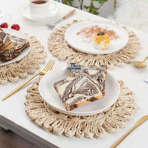 Wholesale Bulk Natural <b>Round</b> Woven <b>Placemats</b> Handmade Rattan Coaster Set Dining Handmade in Vietnam - Product Image 5
