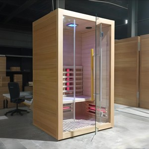 SS-200R Sang Trọng 2 Người Quang Phổ Đầy Đủ Hồng Ngoại Xa Phòng Tắm Hơi Cho Cơ Thể 110/220V Cảm Ứng Mềm Mại Điều Khiển Nhà Phòng Tắm Hơi Trong Nhà Spa - Product Image 3