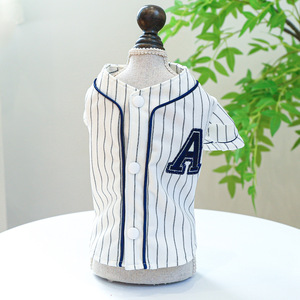 PETCIRCLE Pet Circle Dog and <b>Cat</b> <b>Clothes</b> Small and Medium Dog Striped Dog Baseball Shirt - Product Image 4