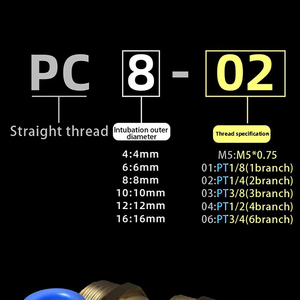 PC 6/8/10-M5 /02 Thẳng Nam Chủ Đề Nhanh Chóng Kết Nối Ống Không Khí Kết Nối Đẩy Phù Hợp Trong Khí Nén Phụ Kiện Đường Ống - Product Image 5
