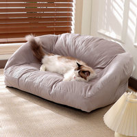 Lit pour animaux de compagnie classique de haute qualité, amovible, lavable en machine, sans perte de poils, chaud, respirant, pour une utilisation en intérieur, pour chats et chiens