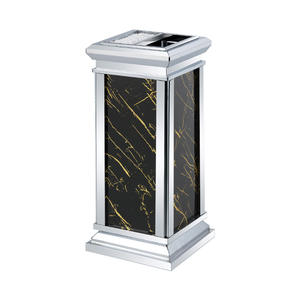 Poubelle pour hôtel hall d'accueil commercial vertical en acier inoxydable centre commercial Poubelle pour hôtel hall d'accueil Couloir avec <span class=keywords><strong>cendrier</strong></span> - Product Image 1