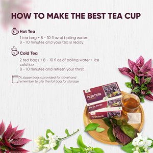Sugar Free Premium Blended Purple Perilla & Stevia Herbal <b>Tea</b> Healthy Drink Vietnam Origin NMPT Brand - Product Image 5