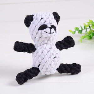 Mainan Gigit tali anjing lucu katun interaktif anak anjing mainan tarik simpul perang untuk bermain - Product Image 5