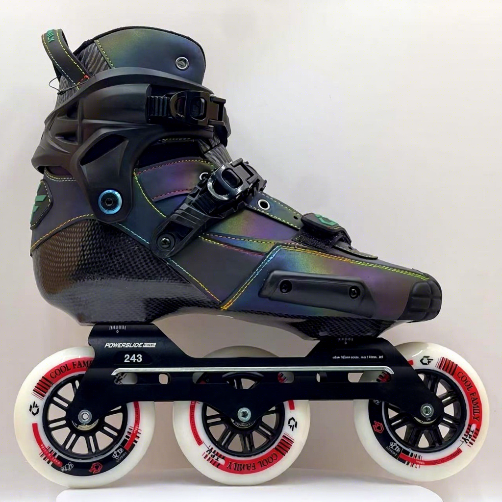 Black shoe+3 Wheel(Speed pile frame)-A Pair