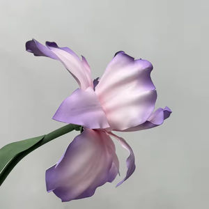 Grande <span class=keywords><strong>fleur</strong></span> d'<span class=keywords><strong>iris</strong></span> <span class=keywords><strong>rose</strong></span> et violet personnalisée avec base et tige <span class=keywords><strong>fleur</strong></span> autoportante pour décoration d'hôtel de fond de mariage - Product Image 6