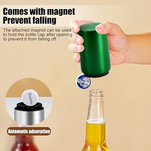 Abridor de Botellas de Cerveza Personalizado de Acero Inoxidable, Abridor Automático de Botellas con Presión, Sin Daños, Rápido, para Hogares, Bares, Picnic, Campamentos, Senderismo - Product Image 5