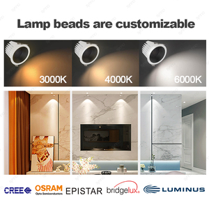 Thương mại Downlight vòng lõm gắn dẫn xuống ánh sáng có thể điều chỉnh COB trần ánh sáng lịch thi đấu downlight cho phòng ngủ đèn - Product Image 6