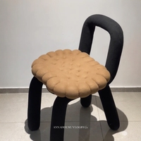 Tabouret de maquillage en tissu pour la maison, meubles, design moderne, style artistique simple, petite chaise de chambre à coucher, nouveau modèle 2025