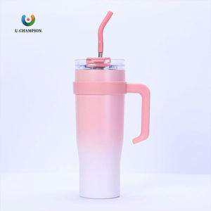 Vaso Térmico Gigante de 40 oz con Asa para Coche, Vaso Aislado de Acero Inoxidable 304, Vaso Portátil con Pajita para Coche - Product Image 1