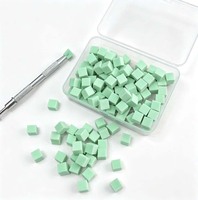 Lot de 100 éponges carrées pour nail art, pinceaux dégradés pour ongles, éponges à gel pour la conception de vernis, stylo applicateur, fournitures de manucure