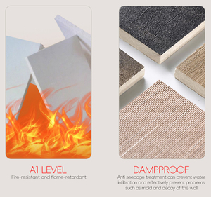 पर्यावरण अनुकूल सामग्री बांस फाइबर pvc वॉलपेपर वॉटरप्रूफ और आंतरिक सजावट फ्लैटेड दीवार पैनल - Product Image 3