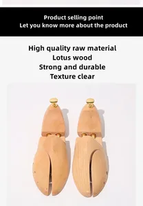 Al por mayor, superventas: Horma ajustable de madera con doble tubo, protector de pliegues para zapatos, mantiene la forma y absorbe la humedad - Product Image 4