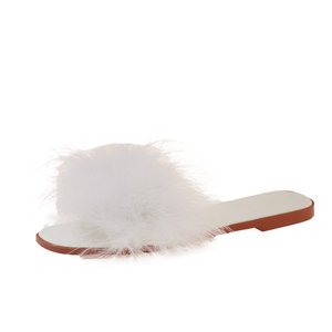 รองเท้าแตะแบบสวมรัดส้นเดียว รุ่นสปริง/ซัมเมอร์ 2026 สำหรับใส่ไปชายหาด ไซส์ใหญ่พิเศษสำหรับผู้หญิง ประดับขนนกกระจอกเทศ ขายส่งและรับสั่งทำได้ - Product Image 4