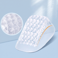 Semelles intérieures en gel de silicone souple pour le soulagement des douleurs du talon, coussinets de soin des pieds, demi-semelles rehaussantes en gel pour les pieds