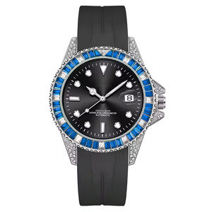 นาฬิกาข้อมืออัตโนมัติแบบกลไกหรูหราสำหรับทุกเพศ สายสแตนเลสสตีลขนาด 20 มม. ประดับเพชร กันน้ำ - Product Image 6