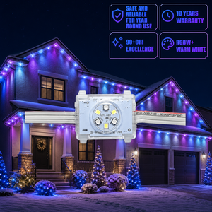 ไฟพิกเซล LED RGBW 6 ดวง ความสว่างสูง สำหรับภายนอกอาคาร 48V SMD5050 IP68 สำหรับตกแต่งทางเดินกลางแจ้งและเทศกาลคริสต์มาส ขายส่ง - Product Image 1