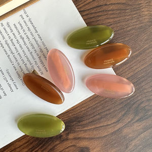 Koreanische Mode Einfache süße ovale verdickte Acetat Enten schnabel Haars pangen für Mädchen - Product Image 2