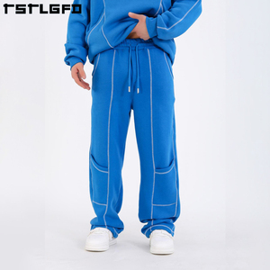 Oem Mùa Đông Cộng Với Kích Thước Áo Tùy Chỉnh Hợp Đồng Khâu Vải Bền Vững Quá Khổ Heavyweight Jogger Sweatpants Set Mồ Hôi Phù Hợp Với - Product Image 3