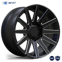 Jantes forgées sur mesure en alliage 6061, 17, 18, 19, 20 pouces, noir mat, concaves, tout-terrain, SUV, 4x4, PCD 6x139.7, OEM, ODM, vente en gros d'usine