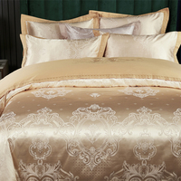 Ensemble de literie personnalisé 100% coton Satin Jacquard quatre pièces Style européen housse de couette ensemble de literie Jacquard coton coton