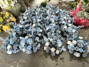 Boules de fleurs artificielles en soie pour la décoration de mariage et de Noël/Nouvel An, élégante composition centrale, <span class=keywords><strong>centre</strong></span> de table de mariage - Product Image 5