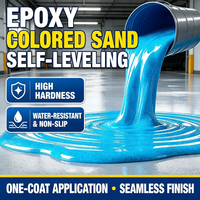 Peinture époxy pour sols en sable coloré, résine époxy auto-nivelante, revêtement en sable coloré, utilisation intérieure et extérieure