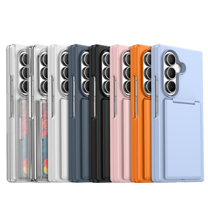 เคสโทรศัพท์แบบพับได้ ผลิตจาก TPU แข็งและ PC ป้องกันรอยขีดข่วน สำหรับ Samsung <span class=keywords><strong>Z</strong></span> Fold 8 Ultra 8 6 7 พร้อมช่องใส่บัตร ที่ตั้งโทรศัพท์ และฝาปิดบานพับแบบเต็มตัว - Product Image 6