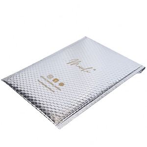 Hot Sales Customized Custom Logo Compostable Rose Gold Metallic Holographic Poly Bubble <b>Envelope</b> Mailer Shipping Packaging Bag - Product Image 3