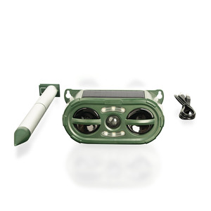 Repelente Ultrasónico de Animales Solar IP44 con 12 Luces LED Estroboscópicas y Ajuste de Frecuencia de 5 Modos 13.5kHz-65.5kHz para Jardín y Granja - Product Image 3