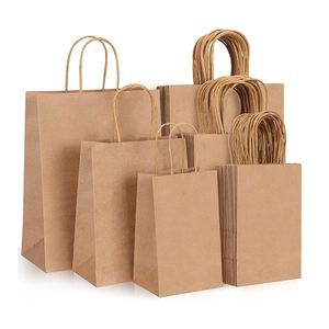 Bolsa de Papel Kraft Ecológica de Gran Tamaño con Asas de Cinta para Ropa y Regalos, Bolsa de Papel con 'Gracias' - Product Image 2