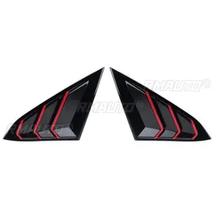 Cubierta de Persiana para Ventana Lateral Trasera de Automóvil Civic, Estilo Negro Brillante y Rojo para Honda Civic 10.ª Generación 2016-2020, Accesorios para Automóvil - Product Image 5