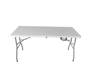Wholesale Cheap Rental Hotel Restaurant <strong>Dining</strong> Catering White HDPE 5ft Round Retangular Plastic <strong>Folding</strong> <strong>Table</strong> for Wedding Event - Product Image 2