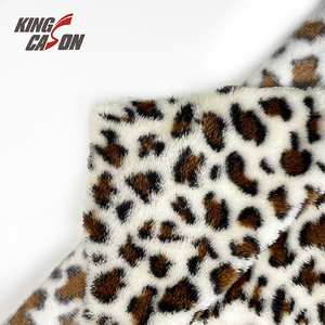 Kingcason Trung Quốc Nhà Máy <span class=keywords><strong>100Polyester</strong></span> Một Bên Bàn Chải Leopard In Bắc Cực <span class=keywords><strong>Sherpa</strong></span> Lông Cừu Vải Cho Trẻ Em Chăn Đồ Ngủ Bộ Đồ Ngủ - Product Image 3