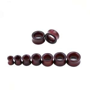 Tapones de sillín de 6mm de madera orgánica, túneles de carne, camilla de oreja, Piercing de cuerpo clásico acampanado doble, joyería de compromiso, fiesta de boda - Product Image 4