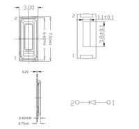 Lámina de Datos Técnicos de LED Blanco SMD 7030 Epistar para Visión Lateral, Ángulo de Visión de 120°, Temperatura de Color 3000-6500K