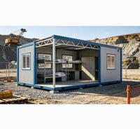Maison préfabriquée mobile en structure acier pour dortoir de travailleurs de chantier, abri temporaire, hébergement extérieur pour mines