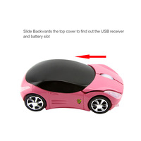 Souris sans fil créative en forme de voiture, vente en gros, logo personnalisé, usine