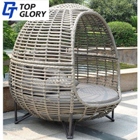 TG - Silla Plegable de Mimbre de Alta Calidad para Jardín, Piscina, Hotel, Ocio, Moderna, con Marco de Aluminio, Sofá Cama, Tumbona, Cama para Tomar el Sol