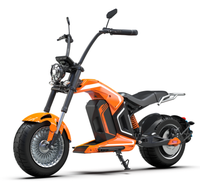 Sepeda helikopter Citycoco elektrik 3000W, sepeda skuter dua roda ganda kecepatan maksimal 17 inci untuk dewasa 60km/jam