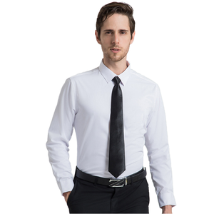 Trajes Casuales de Negocios <span class=keywords><strong>para</strong></span> <span class=keywords><strong>Hombre</strong></span>, Corte Slim, Camisa <span class=keywords><strong>Blanca</strong></span> de Manga Larga con Logotipo Bordado Personalizado, Cierre de un Solo Botón, <span class=keywords><strong>Ropa</strong></span> Social Masculina - Product Image 1