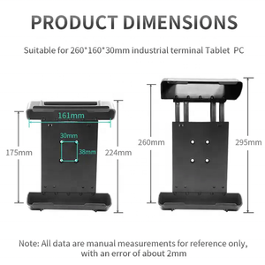 1.5" Aluminum Alloy Commercial Locking Forklift Pillar Tablet Mount Holder with Double Socket Arm for Square Pipe - Product Image 5
